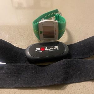 Polar FT4 Heart Rate Monitor Sports Running Watch Green 
HR Monitor included
